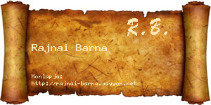 Rajnai Barna névjegykártya